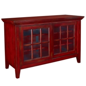 Hammary T73199-99 Hidden Treasures Entertainment Console in Heavily Textured Red - All