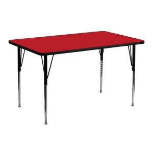 Flash Furniture 24 x 48 Rectangular Activity Table w/ 1.25 Inch Thick High Press - All