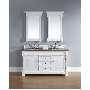 James Martin Brookfield 60 Double Vanity And Mirror Set In Cottage White - All