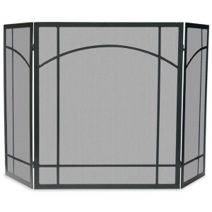 Uniflame S-1023 3 Fold Black Wrought Iron Mission Screen - All