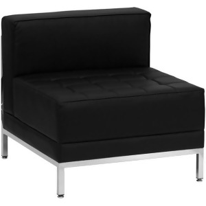Flash Furniture Hercules Imagination Series Contemporary Black Leather Middle Ch - All