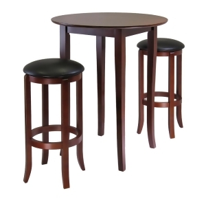 Winsome Wood Fiona 3 Piece Round High/Pub Table Set - All