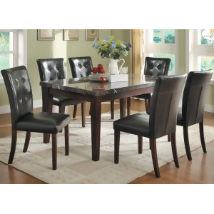 Homelegance Decatur 7 Piece Rectangular Dining Room Set w/ Marble Top - All