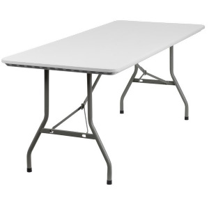 Flash Furniture 30 x 72 Granite White Plastic Folding Table Rb-3072-gg - All
