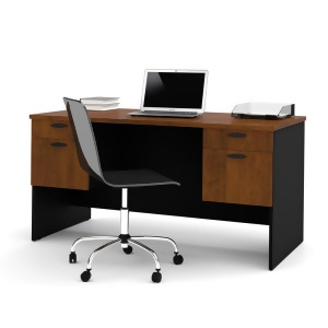 Bestar Hampton Executive Desk In Tucany Brown Black - All
