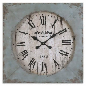 Uttermost Paron Wall Clock w/ Aged Blue Frame - All