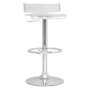 Chintaly 0325 Pneumatic Gas Lift Adjustable Height Swivel Stool In Clear Acrylic - All