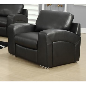Monarch Specialties Black Bonded Leather Match Chair I 8501Bk - All