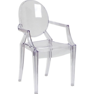Flash Furniture Ghost Chair w/ Arms in Transparent Crystal Fh-124-apc-clr-gg - All