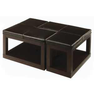 Homelegance Frisco Bay L-Shaped Cocktail Table in Espresso Set of 2 - All