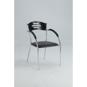 Chintaly Yolanda Solid Rubber Wood Side Chair In Black Set of 4 - All
