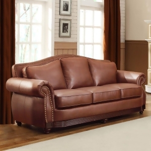 Homelegance Midwood Sofa in Dark Brown Leather - All