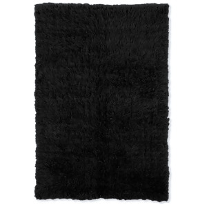 Linon Flokati Rug In Black And Black 10x16 - All