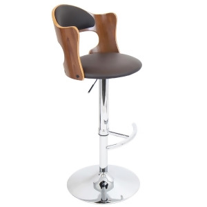 Lumisource Cello Bar Stool In Walnut And Brown Matte Polyurethane - All