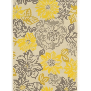 Linon Trio Rug In Grey And Yellow 1.10 x 2.10 - All