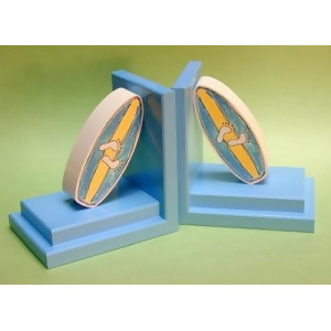 One World Blue Surfboard Bookends with Sky Base - All