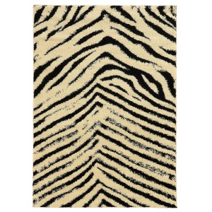 Linon Morocco Rug In Ivory And Black 3x5 - All