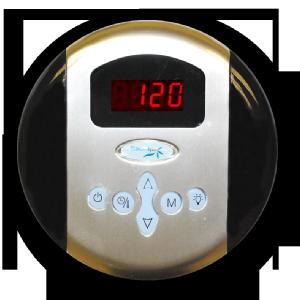 Steam Spa Programmable Control Panel w/ Time and Temperature Presents in Chrome - All