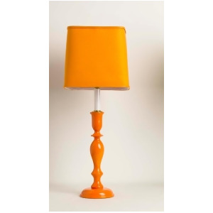 Yessica's Collection Orange Lamp With Orange Square Shade - All