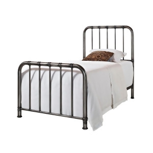 Standard Furniture Tristen Twin Metal Bed in Antique Pewter - All
