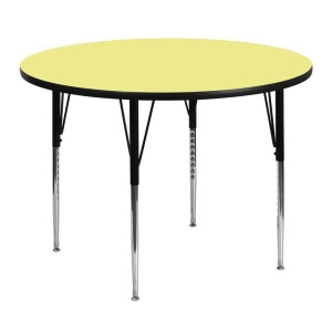 Flash Furniture 48 Inch Round Activity Table w/ Yellow Thermal Fused Laminate To - All
