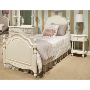 Legacy Harmony Low Poster Bed In Antique Linen White - All