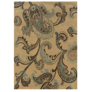 Linon Trio Rug In Beige And Blue 1.10 x 2.10 - All