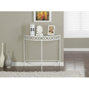 Monarch Specialties White Metal Hall Console Accent Table I 2122 - All