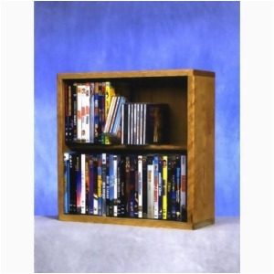 Wood Shed Solid Oak 2 Row Dowel Dvd Cabinet Tower - All