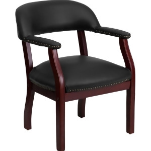 Flash Furniture Black Vinyl Luxurious Conference Chair B-z105-black-gg - All