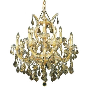 Lighting By Pecaso Karla Collection Hanging Fixture D27in H26in Lt 8 4 1 Gold Fi - All