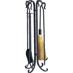Uniflame F-1128 5 Piece Black Heavy Weight Rustic Fireset - All