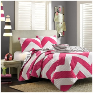 Mi Zone Libra Coverlet Set In Pink - All