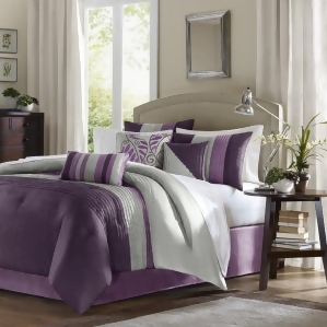 Madison Park Amherst Comforter Set In Purple - All