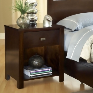 Modus Riva One Drawer Nightstand in Chocolate Brown - All