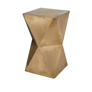 Lazy Susan Faceted Stool With Brass Cladding - All