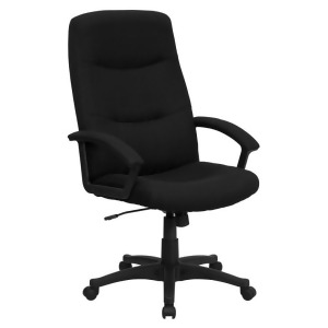 Flash Furniture High Back Black Fabric Executive Swivel Office Chair Bt-134a-b - All