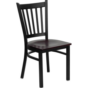 Flash Furniture Hercules Series Black Vertical Back Metal Restaurant Chair Mah - All