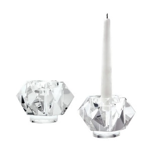 Faceted Star Crystal Candleholders Small. Set Of 2 - All