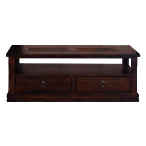 Sunny Designs Santa Fe Coffee Table with Drawers Casters In Dark Chocolate - All