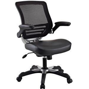 Modway Edge Leatherette Office Chair in Black - All