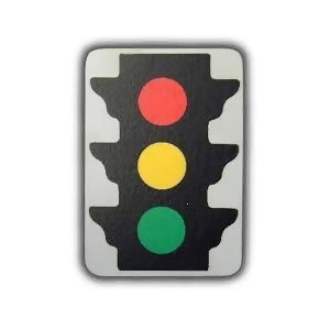 One World Road Sign Stop Light Wooden Drawer Pulls Set of 2 - All