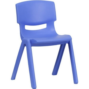 Flash Furniture Blue Plastic Stackable School Chair w/ 13.25 Inch Seat Height - All