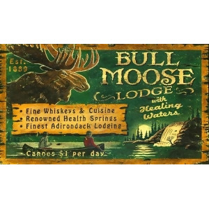 Red Horse Bull Moose Lodge Sign - All