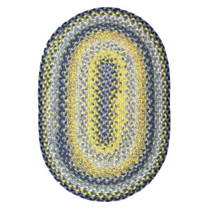 Homespice Sunflowers Braided Oval Rug - All