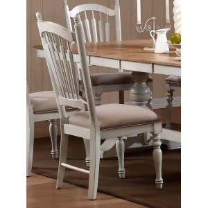 Homelegance Hollyhock Fabric Side Chair In Oak / White Set of 2 - All