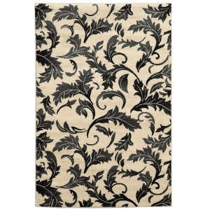 Linon Elegance Rug In White And Grey 2' X 3' - All