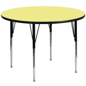 Flash Furniture 60 Inch Round Activity Table w/ Yellow Thermal Fused Laminate To - All