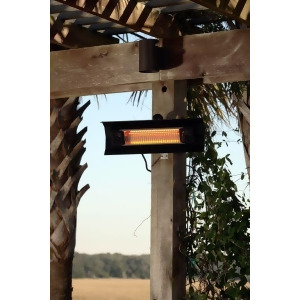 Well Traveled Living Black Steel Wall Mounted Infrared Patio Heater - All