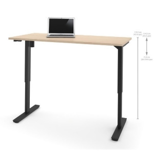 Bestar Electric Height Adjustable Table In Northern Maple - All